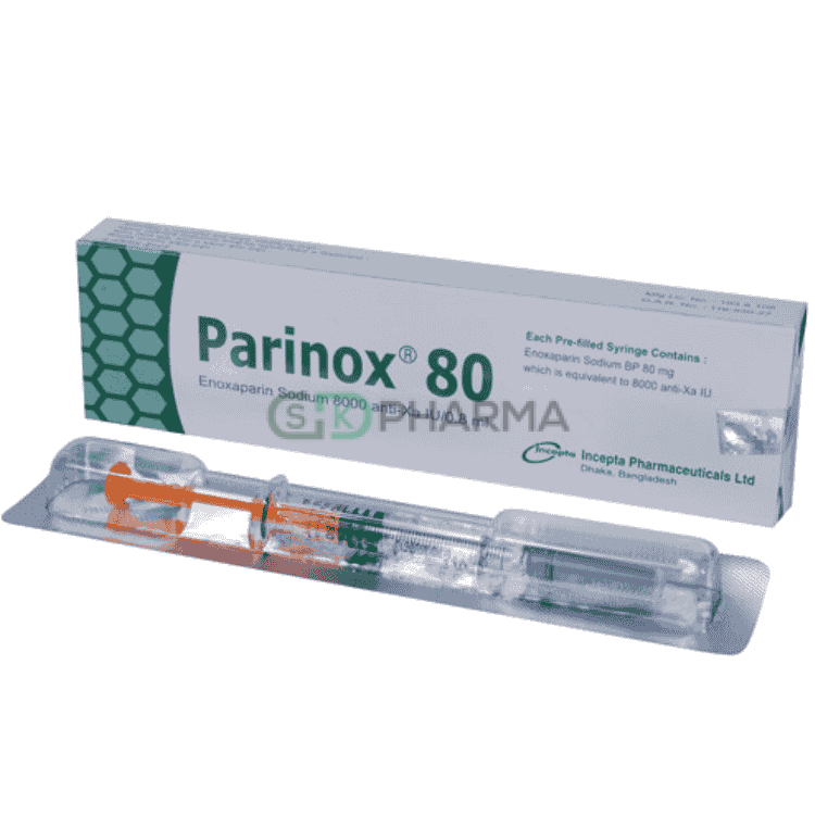 Parinox Injection 8000 Anti-Xa IU/0.8 ml (Enoxaparin Sodium)