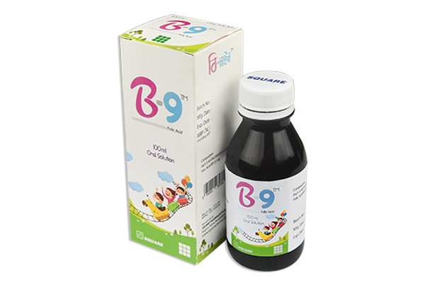B-9 Oral Solution, Folic Acid 2.5 mg/5 ml, 100ml