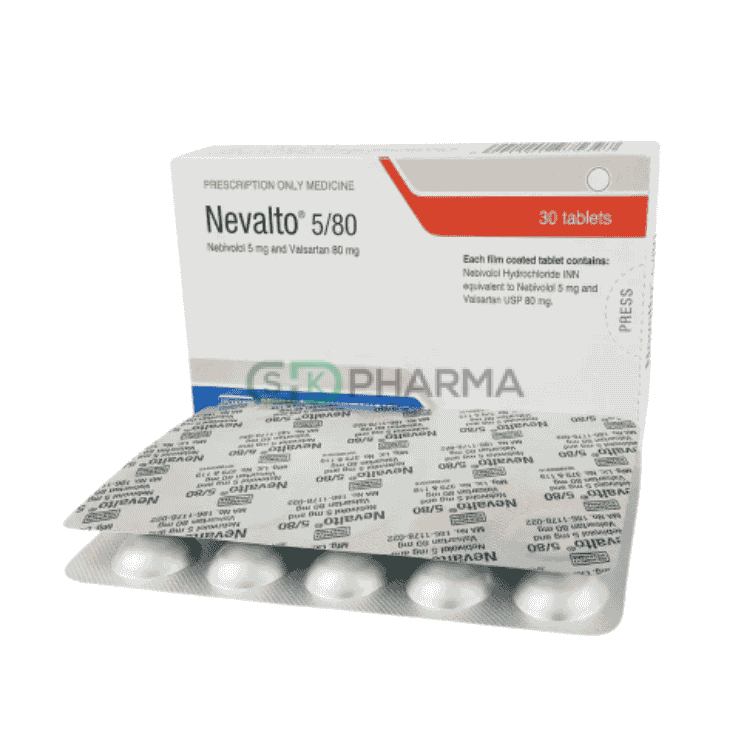 Nevalto Tablet 5 mg+80 mg (Nebivolol + Valsartan)