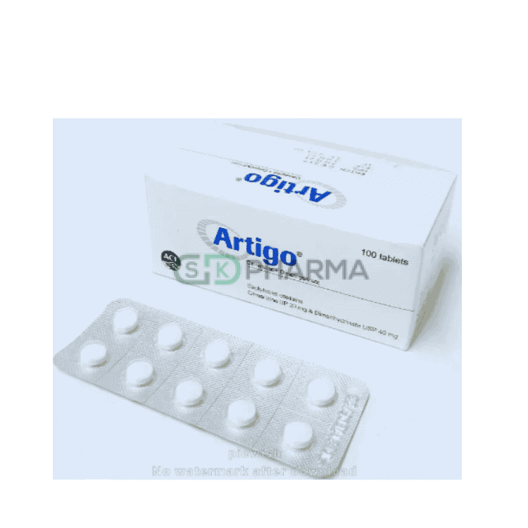Artigo Tablet 20 mg+40 mg (Cinnarizine + Dimenhydrinate)