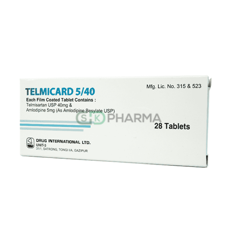 Telmicard 5/40 Tablet 5 mg+40 mg (Amlodipine Besilate + Telmisartan)