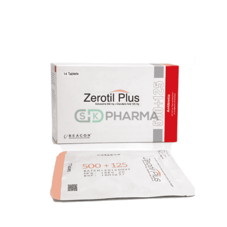 Zerotil Plus Tablet 500 mg+125 mg (Cefuroxime Axetil + Clavulanic Acid)