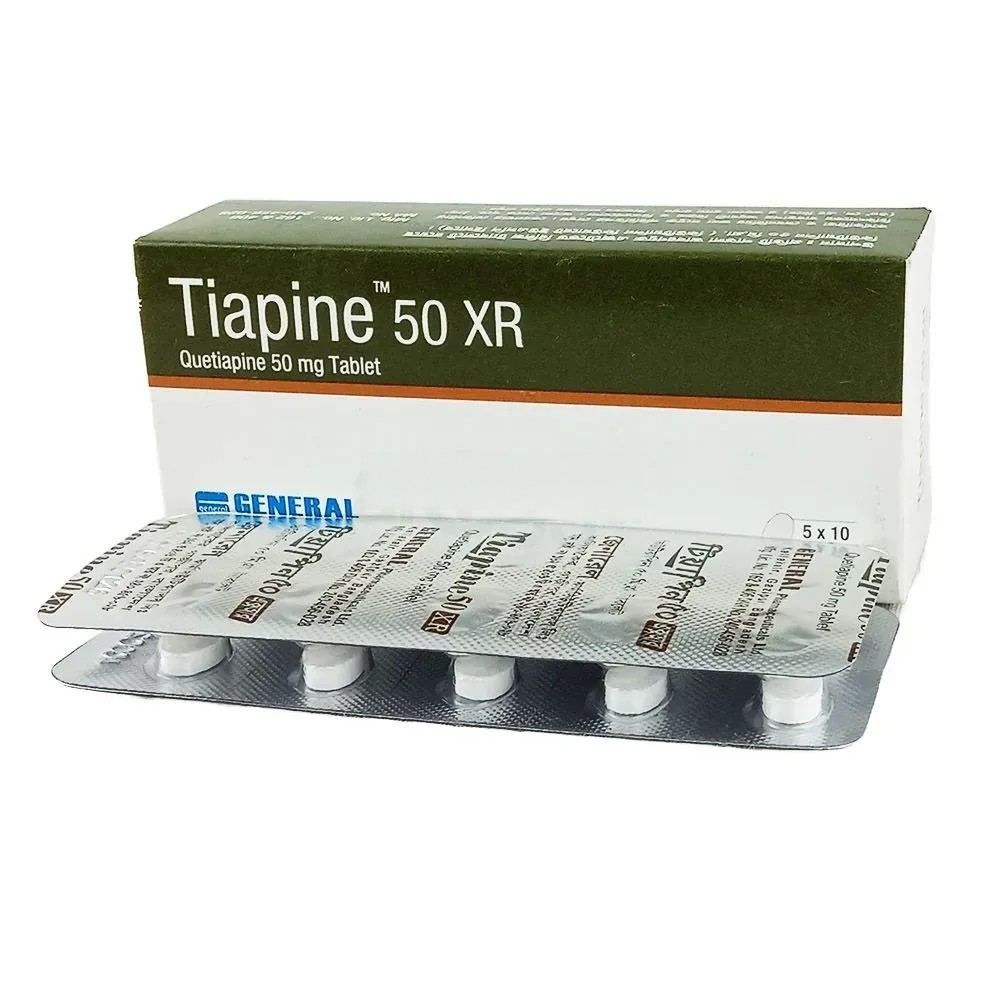 Tiapine XR Tablet (Extended Release), Quetiapine Fumarate 50 mg