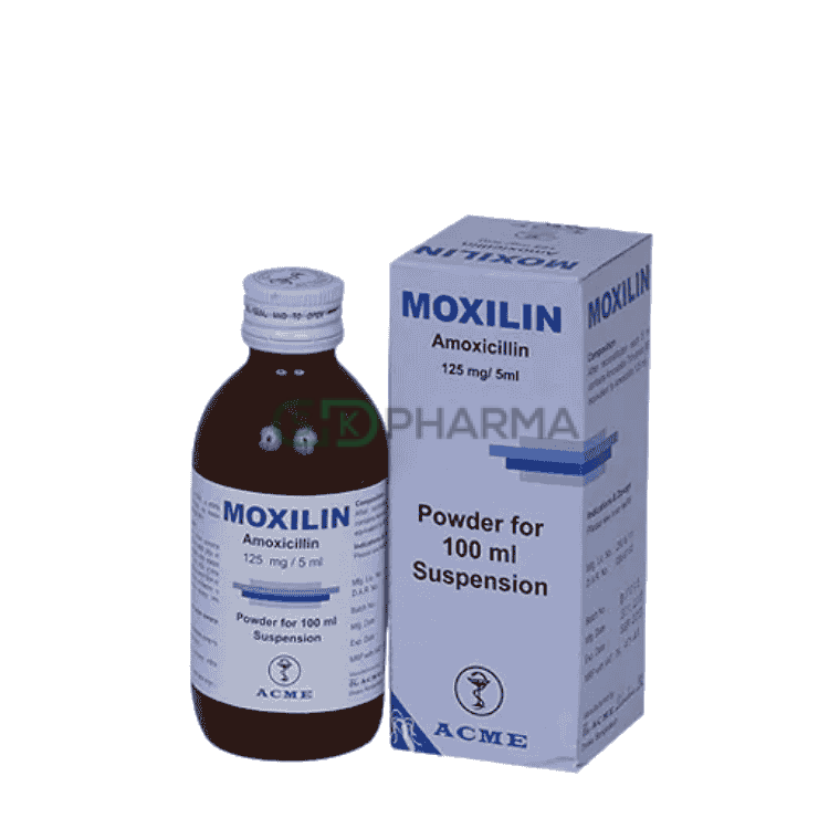 Moxilin Suspension 125 mg/5 ml (Amoxicillin Trihydrate)
