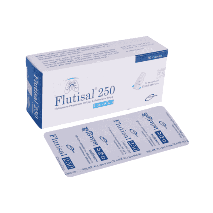 Flutisal Inhalation Capsule 50 mcg+250 mcg (Salmeterol + Fluticasone Propionate)