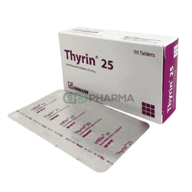 Thyrin Tablet 25 mcg (Levothyroxine Sodium)