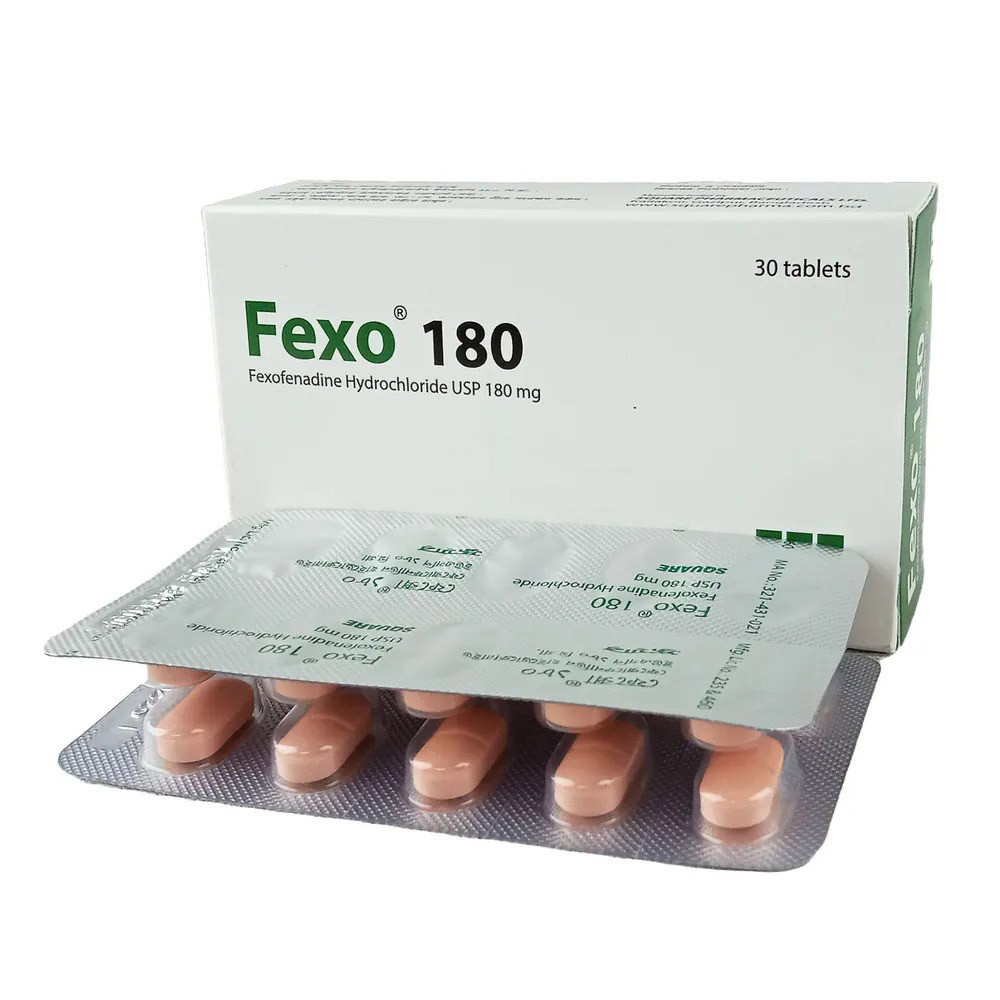 Fexo Tablet, Fexofenadine Hydrochloride 180 mg
