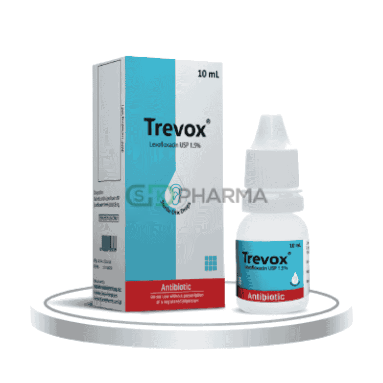 Trevox Ear Drop 1.50% (Levofloxacin (Eye/Ear))