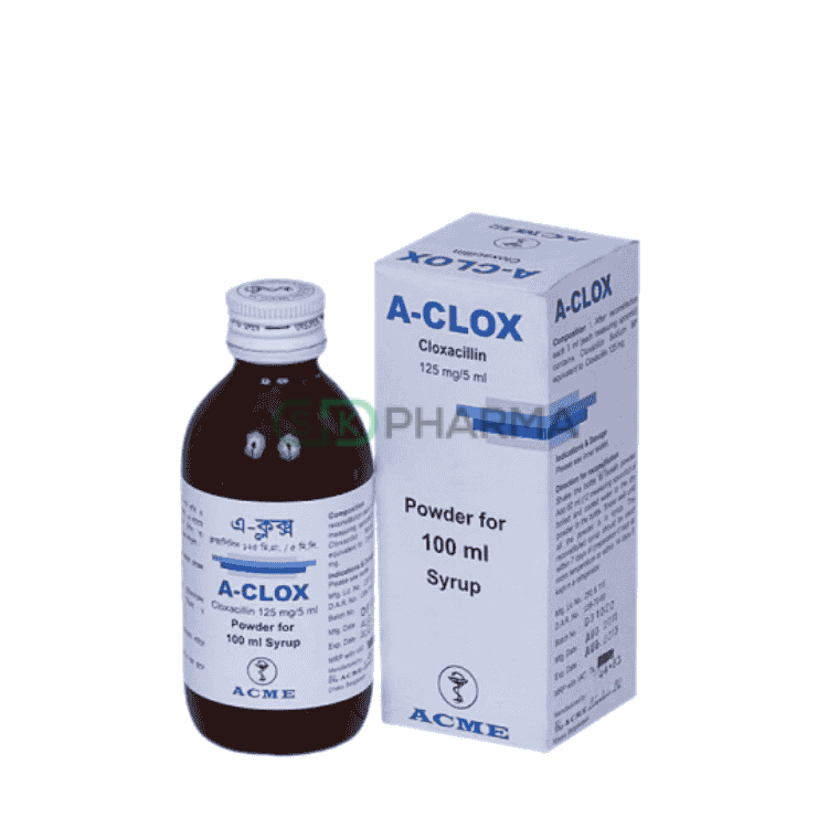 A-Clox Suspension 125 mg/5 ml (Cloxacillin Sodium)