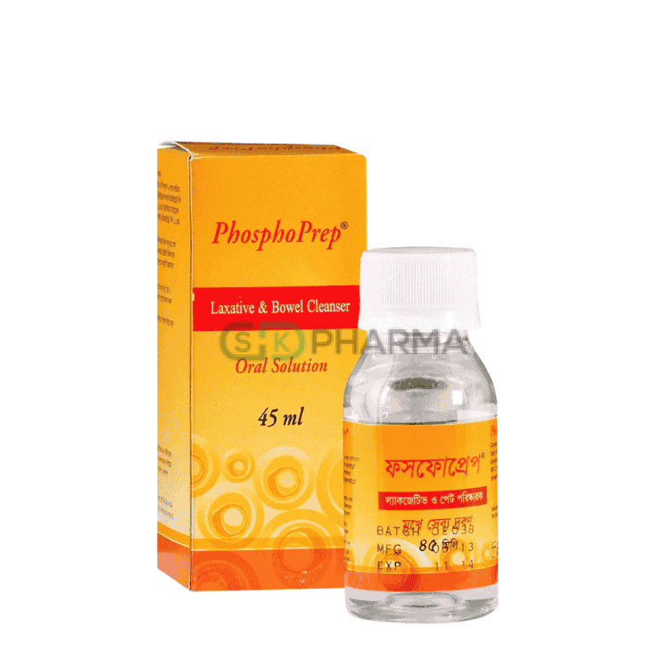 Phosphoprep Oral Solution (2.711 gm+1.2 gm)/5 ml (Sodium Dihydrogen Phosphate + Disodium Hydrogen Phosphate)