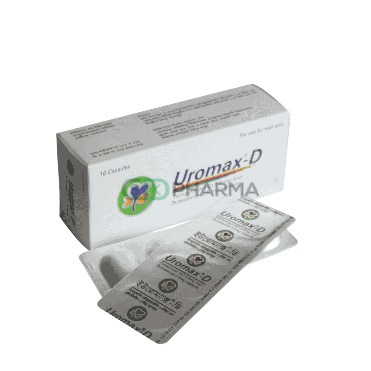Uromax-D Capsule 0.4 mg+0.5 mg (Tamsulosin Hydrochloride + Dutasteride)