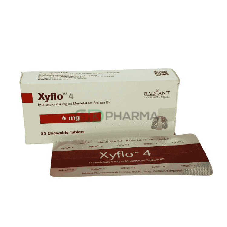 Xyflo Chewable Tablet 4 mg (Montelukast Sodium)