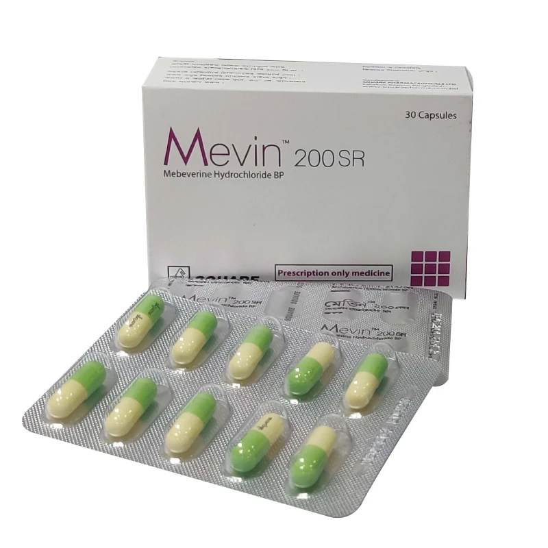 Mevin SR Capsule (Sustained Release), Mebeverine Hydrochloride 200 mg
