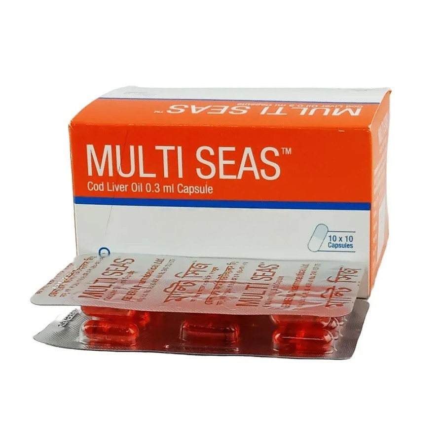 Multi Seas Capsule, Cod Liver Oil 600 IU+85 IU+0.3 IU