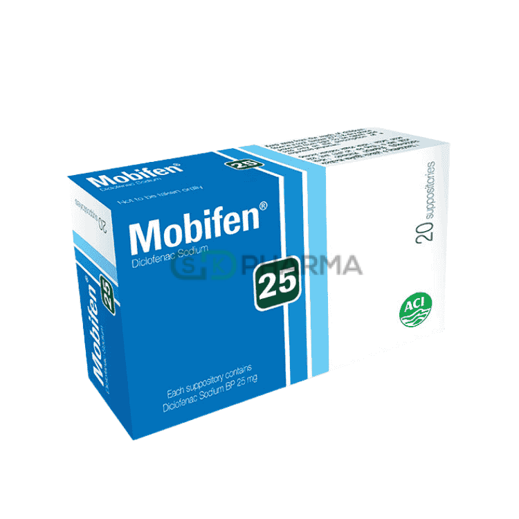 Mobifen Suppository 25 mg (Diclofenac Sodium)