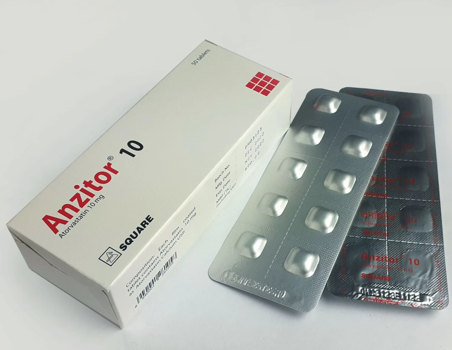 Anzitor Tablet,  Atorvastatin Calcium 10 mg