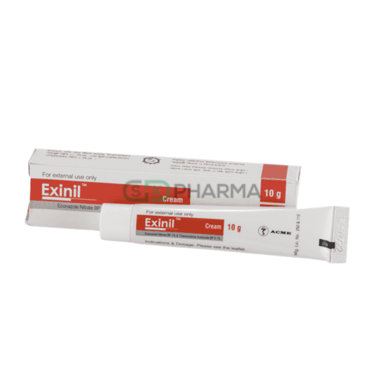 Exinil Cream 1%+0.1% (Econazole Nitrate + Triamcinolone Acetonide)